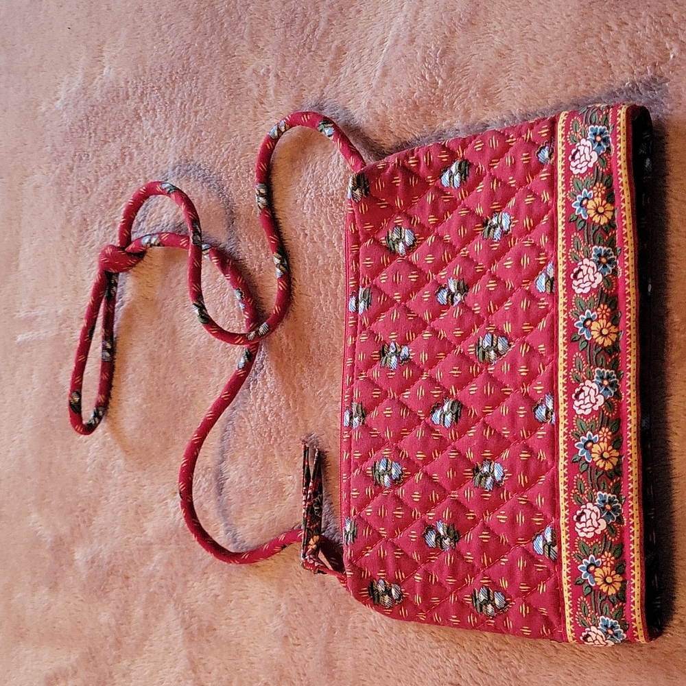 Vera Bradley, Red,zipper shoulder purse
